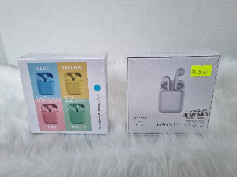 Audifonos Bluetooth. Colores celest y rosado.
